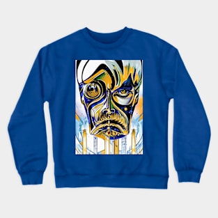 Abstract face of an alien Crewneck Sweatshirt